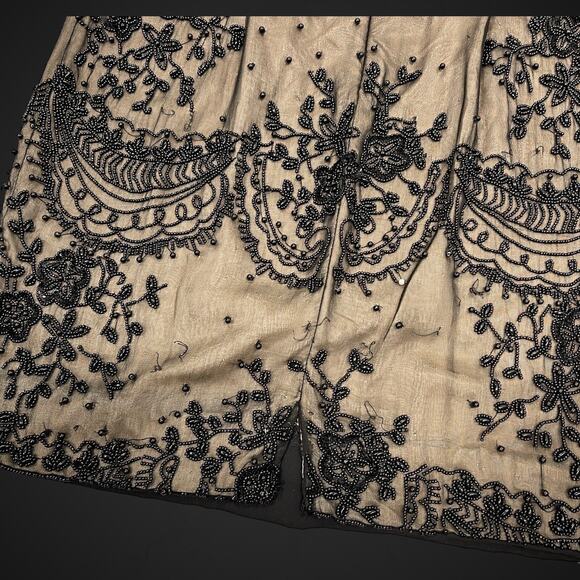 Vie By Victoria Royal Party Dress Black 8 Heavy Beaded Cocktail Vintage - Picture 12 of 13